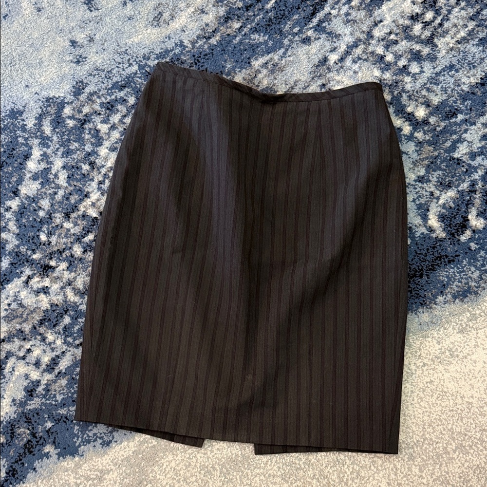 Worthington Black Striped Pencil Skirt